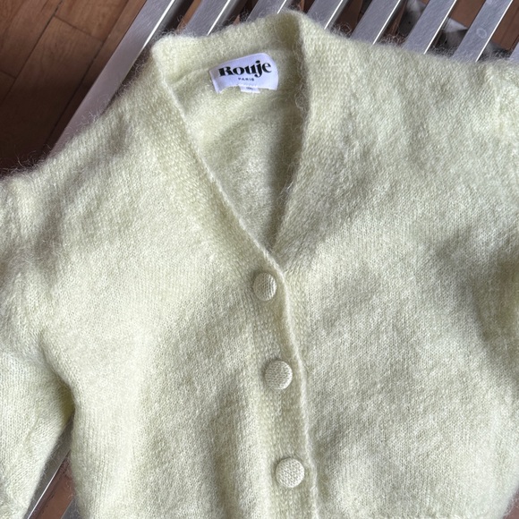 Rouje Light Green Cardigan Sweater - Picture 4 of 4